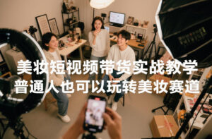 美妆短视频带货实战教学，普通人也可以玩转美妆赛道-爱找项目网