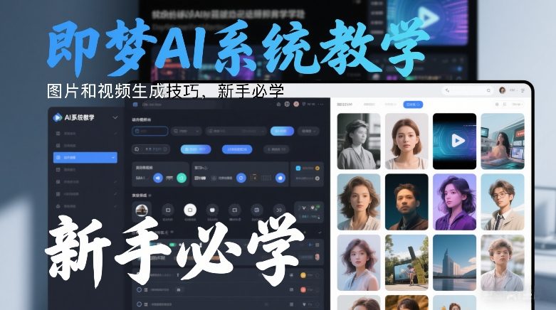 即梦AI系统教学，图片和视频生成技巧，新手必学-爱找项目网