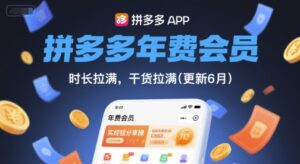 拼多多年费会员，实经验分享操，时长拉满，干货拉满(更新26年1月)-爱找项目网