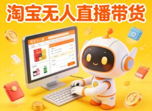 淘宝无人直播带货，24小时自动卖货，月佣金1W+，不违规不封号，不用露脸-爱找项目网