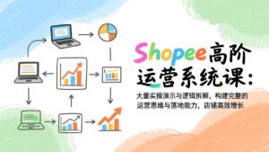 Shopee高阶运营系统课：大量实操演示与逻辑拆解，构建完整的运营思维与落地能力，店铺高效增长-爱找项目网