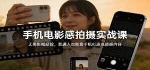 手机电影感拍摄实战课：无需影视经验，普通人也能靠手机打造高质感内容-爱找项目网