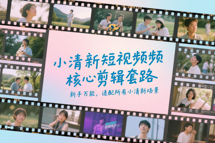 小清新短视频核心剪辑套路，新手万能，适配所有小清新场景-爱找项目网