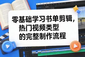 零基础学习书单剪辑，热门视频类型的完整制作流程(更新2026)-爱找项目网