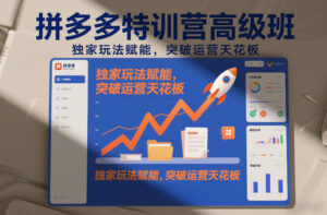 拼多多特训营高阶班，独家玩法赋能，突破运营天花板(更新26年2月)-爱找项目网