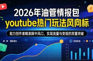 2026年油管情报包，youtube热门玩法风向标，助力创作者精准踩中风口，实现流量与变现的双重突破-爱找项目网