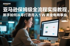 亚马逊保姆级全流程实操教程，新手如何从零打造月入1W美金电商事业-爱找项目网