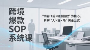 跨境爆款SOP系统课，“内容飞轮+精准投放”为核心，拆解“人×货×场”黄金公式-爱找项目网