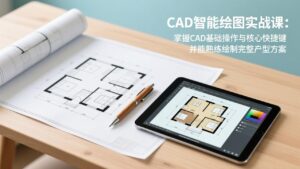 CAD智能绘图实战课：掌握CAD基础操作与核心快捷键，并能熟练绘制完整户型方案-爱找项目网