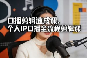口播剪辑速成课，个人IP口播全流程剪辑课-爱找项目网