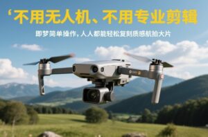 不用无人机、不用专业剪辑，即梦简单操作，人人都能轻松复刻质感航拍大片-爱找项目网