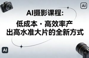 AI摄影课程，低成本高效率产出高水准大片的全新方式-爱找项目网
