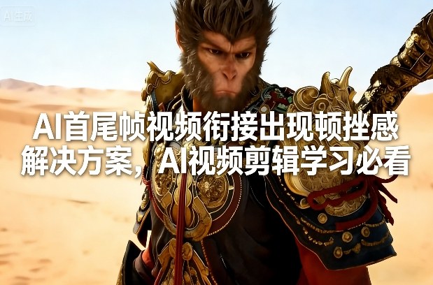 AI首尾帧视频衔接出现顿挫感解决方案，AI视频剪辑学习必看-爱找项目网