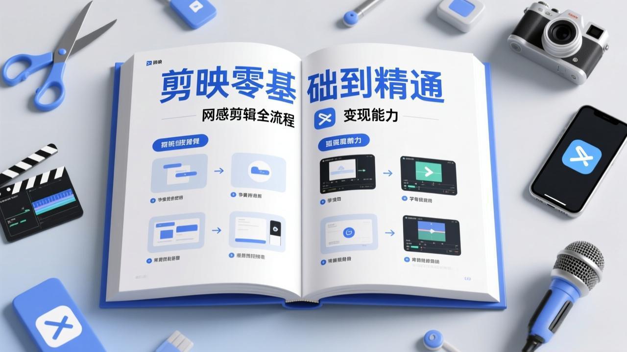 剪映零基础也能快速上手，从入门到精通掌握网感剪辑全流程，掌握能直接变现的剪辑能力-爱找项目网