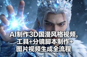 AI制作3D国漫风格视频，工具+分镜脚本制作+图片视频生成全流程-爱找项目网
