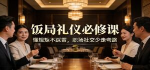 公众号收费文章：《饭局礼仪必修课：懂规矩不踩雷，职场社交少走弯路》-爱找项目网