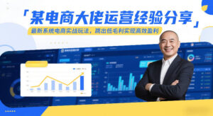 某电商大佬运营经验分享，最新系统电商实战玩法，跳出低毛利实现高效盈利(更新)-爱找项目网