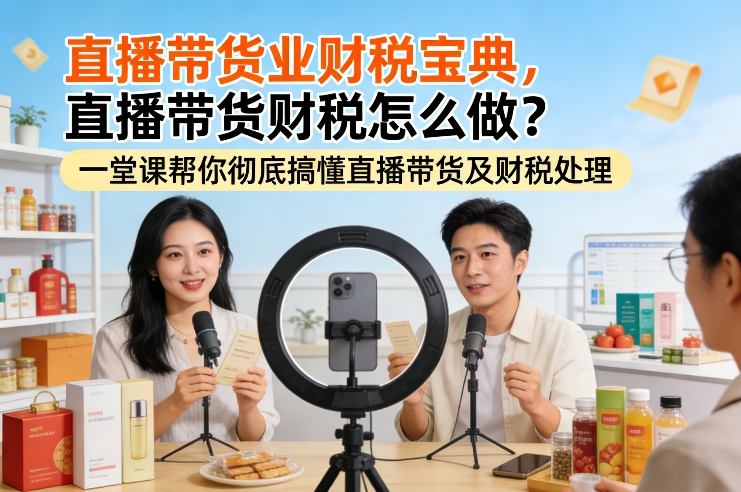 直播带货业财税宝典,直播带货财税怎么做?一堂课帮你彻底搞懂直播带货及财税处理-爱找项目网
