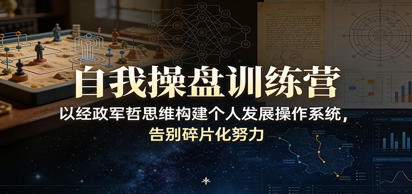 自我操盘训练营：以经政军哲思维构建个人发展操作系统，告别碎片化努力-爱找项目网