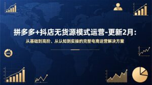 拼多多+抖店无货源模式运营-更新2月：从基础到高阶、从认知到实操的完整电商运营解决方案-爱找项目网