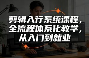 剪辑入行系统课程，全流程体系化教学，从入门到就业-爱找项目网