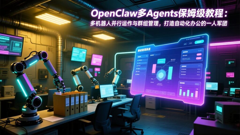 OpenClaw多Agents保姆级教程：多机器人并行运作与群组管理，打造自动化办公的一人军团-爱找项目网