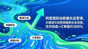 阿里国际站数据化运营课-3月，从精准引流到询盘转化全流程，月均询盘+订单提升200%-爱找项目网