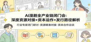 AI漫剧全产业链闭门会：深度资源对接+资本运作+发行路径解析-爱找项目网