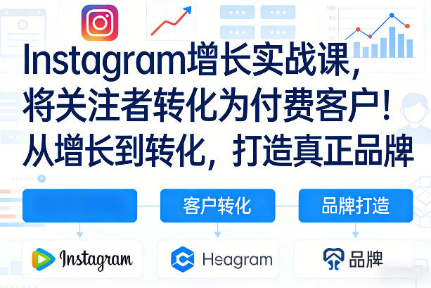 Instagram增长实战课，将关注者转化为付费客户！从增长到转化，打造真正品牌(双语字幕)-爱找项目网