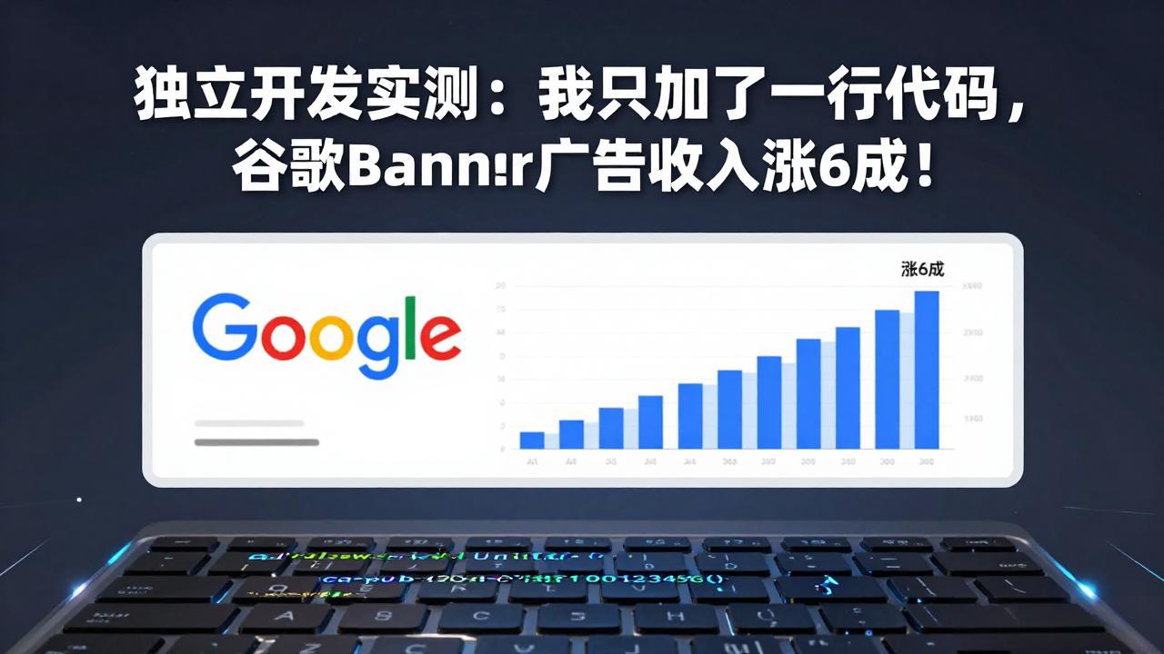 付费文章：独立开发实测：我只加了一行代码，谷歌Banner广告收入涨6成！-爱找项目网
