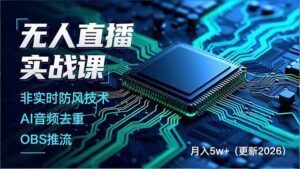 无人直播实战课(更新3月-爱找项目网