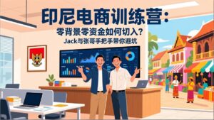 印尼电商训练营：零背景零资金如何切入？Jack与张哥手把手带你避坑-爱找项目网