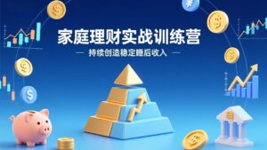家庭理财实战训练营：从0到1建体系，三阶进阶层层递进，助你持续创造稳定睡后收入-爱找项目网