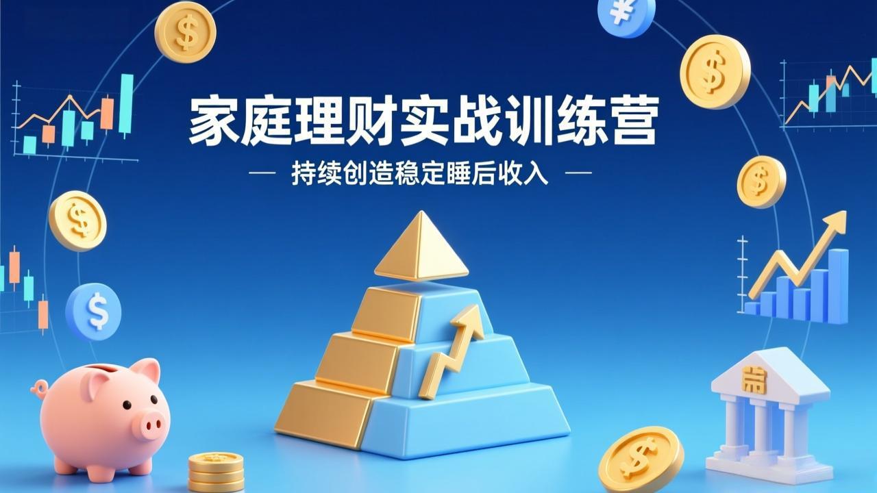 家庭理财实战训练营:从0到1建体系,三阶进阶层层递进,助你持续创造稳定睡后收入-爱找项目网