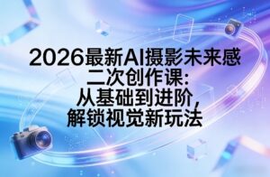 2026最新AI摄影未来感二次创作课：从基础到进阶，解锁视觉新玩法-爱找项目网