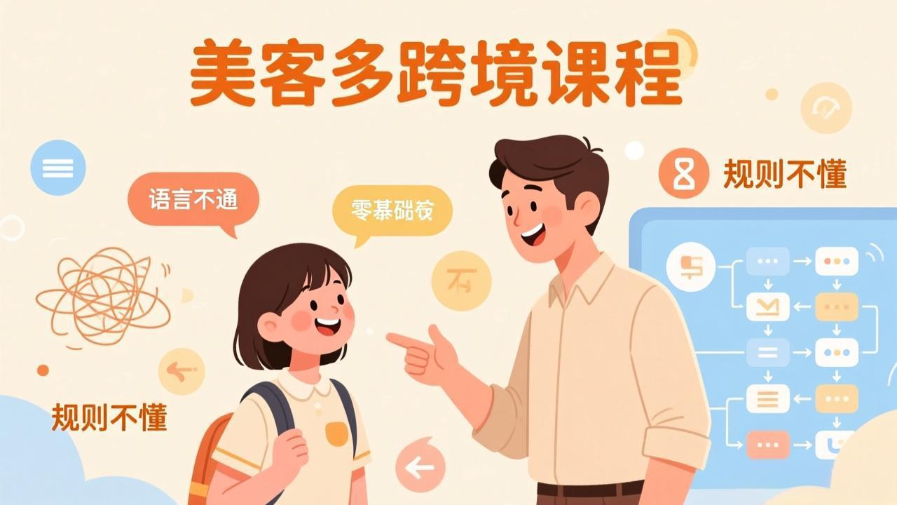 怕语言不通、怕不懂规则？零基础小白也能做的美客多跨境课，手把手带你美客多开店稳赚-爱找项目网