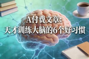 付费文章：天才训练大脑的6个好习惯-爱找项目网