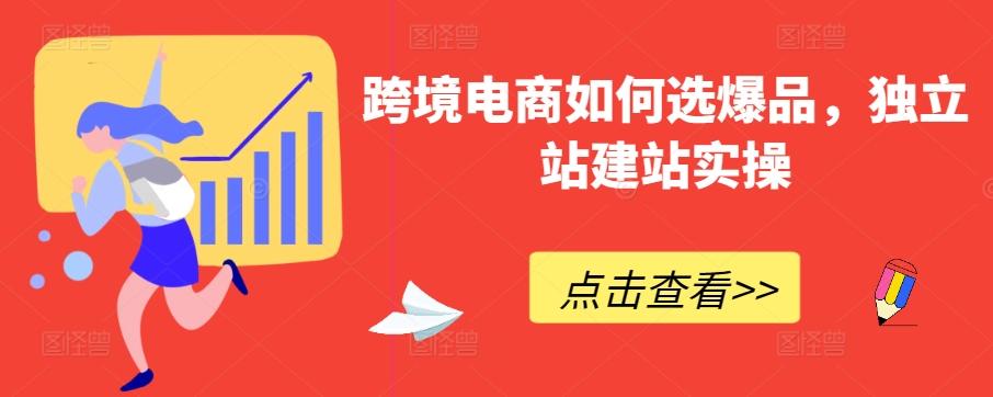 跨境电商如何选爆品，独立站建站实操-爱找项目网