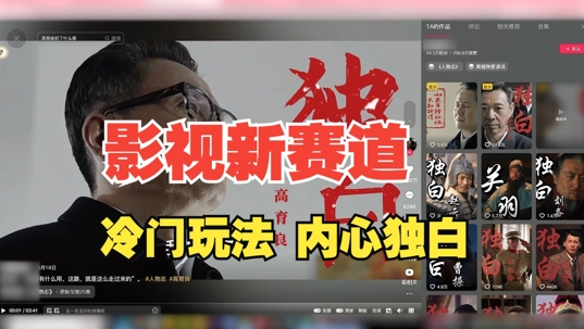 最新影视解说玩法，人物独白，30天涨粉24万+，全流程拆解【揭秘】-爱找项目网