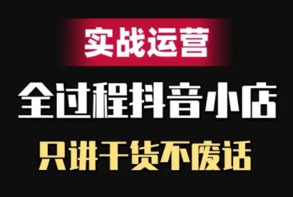 抖音小店精细化实战运营，只讲干货不废话-爱找项目网