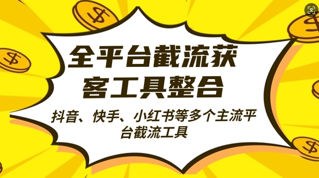 全平台截流获客工县整合全自动引流，日引2000+精准客户【揭秘】-爱找项目网