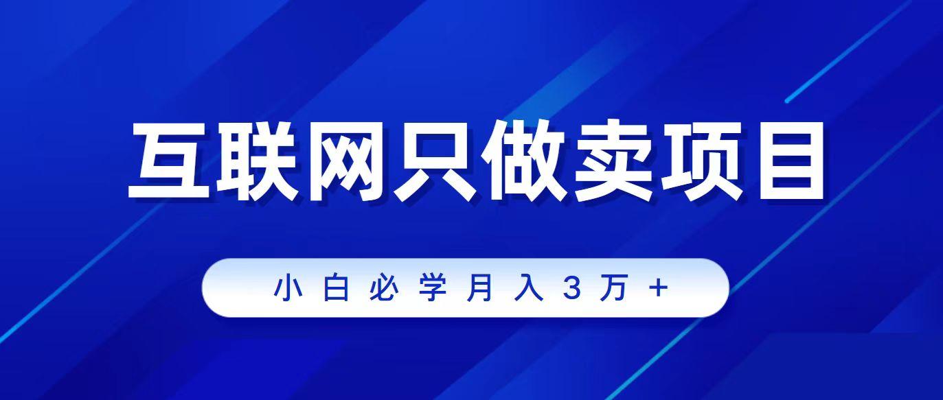 (9623期)互联网的尽头就是卖项目，被割过韭菜的兄弟们必看！轻松月入三万以上！-爱找项目网