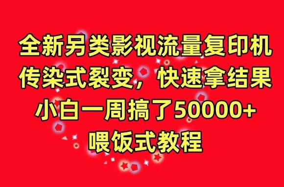全新另类影视流量复印机，传染式裂变，快速拿结果，小白一周搞了50000+，喂饭式教程【揭秘】-爱找项目网