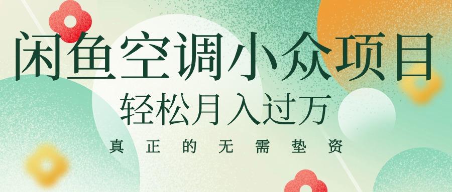 闲鱼卖空调小众项目 轻松月入过万 真正的无需垫资金-爱找项目网