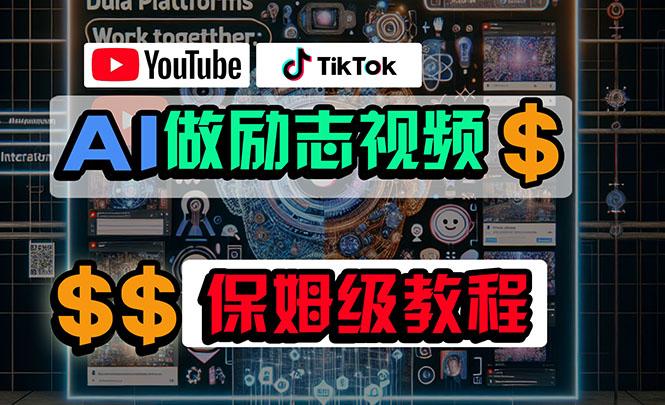 利用AI制作励志视频，在YouTube和TikTok赚钱，小白可做(附工具-爱找项目网