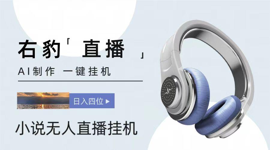 右豹小说无人直播挂机吸金项目，简单易行收益稳定， 月入1000+-爱找项目网