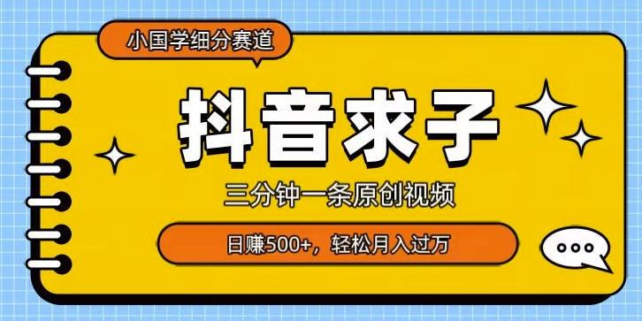 小国学细分赛道，三分钟一条原创视频，日赚500+，可矩阵复制-爱找项目网