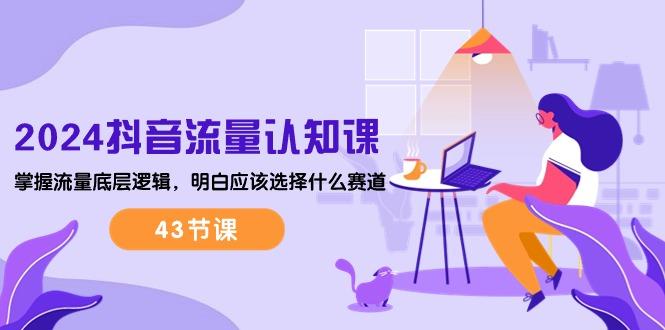 2024抖音流量·认知课：掌握流量底层逻辑，明白应该选择什么赛道 (43节课-爱找项目网