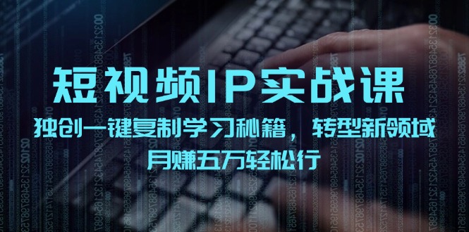 短视频IP实战课，独创一键复制学习秘籍，转战新领域，月赚五万轻松行-爱找项目网