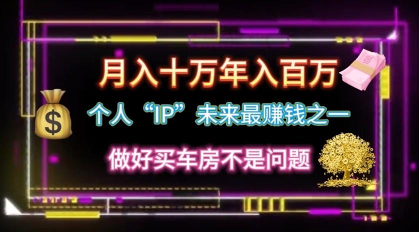 个人“ip”月入10w，年入100w-爱找项目网